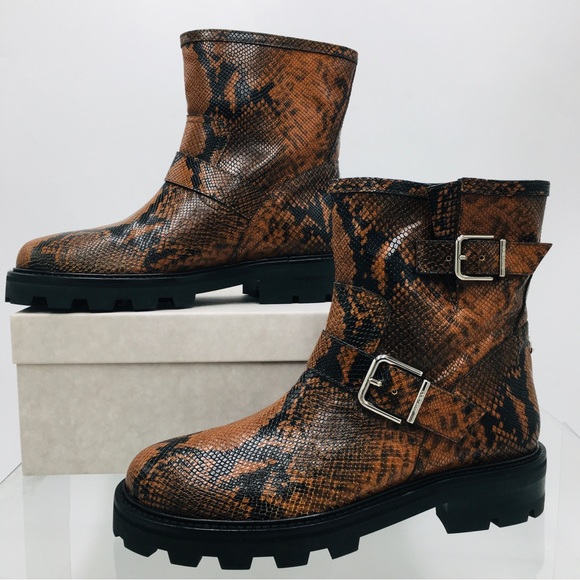 Jimmy Choo Youth II Snake Printed Leather Women’s Boots - Picture 3 of 16